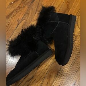 UGG Black Fur Boots